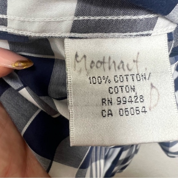 Bugatchi Uomo Navy and White Checkered Shirt - Picture 10 of 11